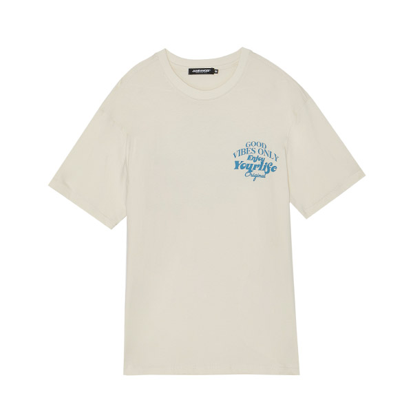 공용) 레터링 아트웍 반팔 티셔츠(세미오버)_AM2WTS439-CR